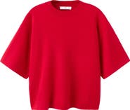 MANGO Oversize Short Sleeve Sweater