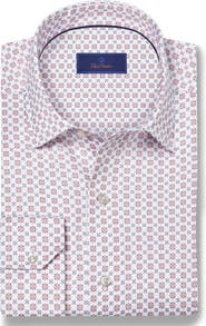 David Donahue Neat Print Sport Shirt