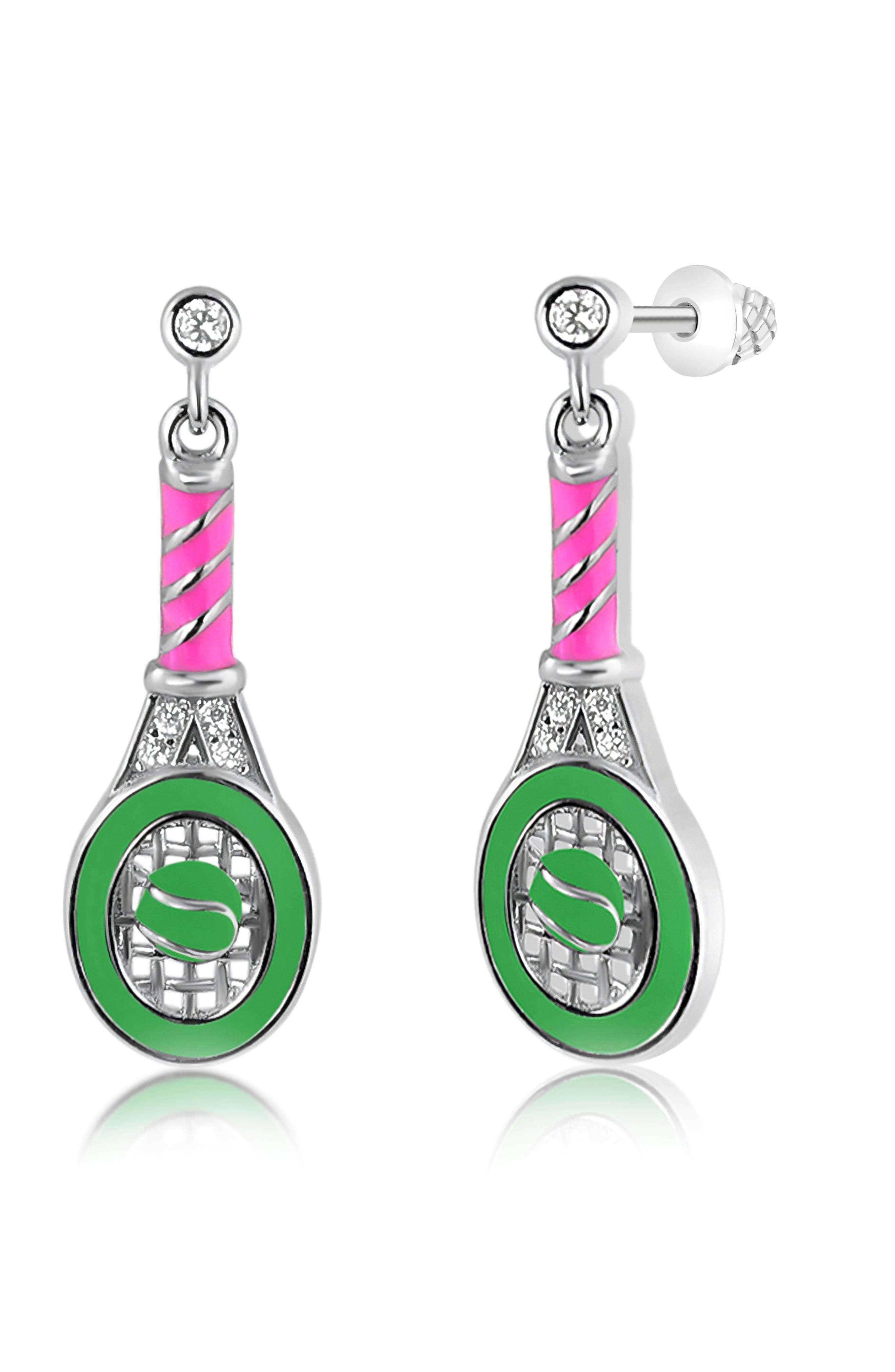 Chanteur Kids' Tennis Racket Drop Earrings