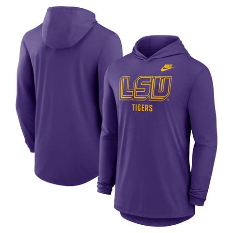 Men
s Nike Purple LSU Tigers Legacy Tri-Blend Dri-FIT Long Sleeve Hoodie T-Shirt