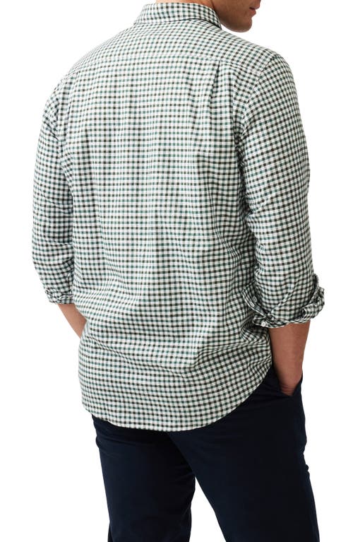 Rodd & Gunn Gebbies Valley Cotton And Linen Plaid Shirt In Deep Forest