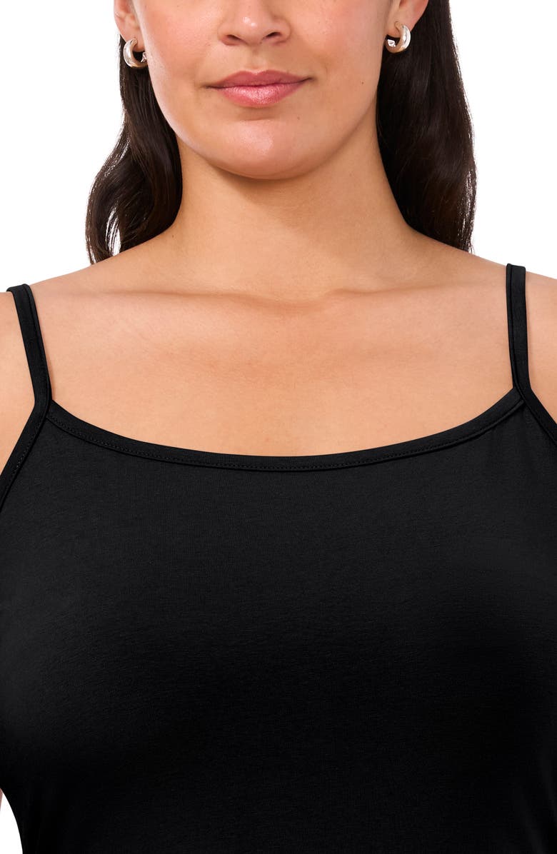 Halogen<sup>®</sup> Absolute Stretch Cotton Camisole, Alternate, color, Rich Black