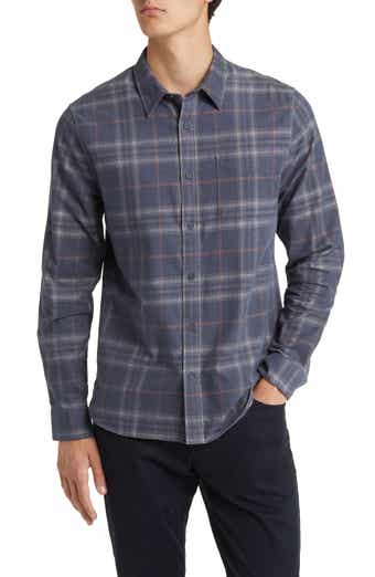 Plaid Corduroy Button-Up Shirt