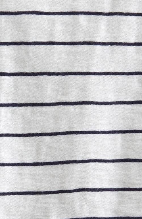 Nordstrom Kids' Stripe Cotton T-shirt In White- Navy Agatha Stripe
