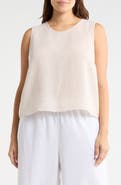 Renee C Stripe Sleeveless Cotton Top