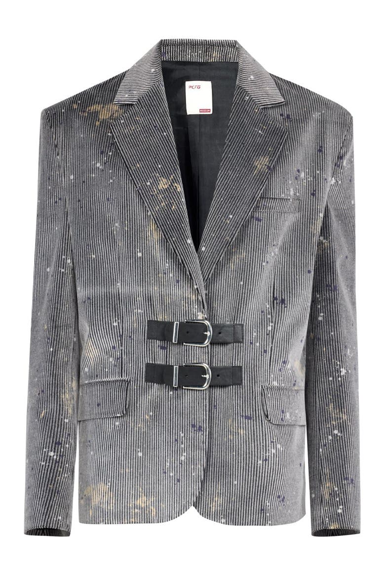 Pure Cotton Your *Itch Velvet Blazer Jacket, Alternate, color, grey