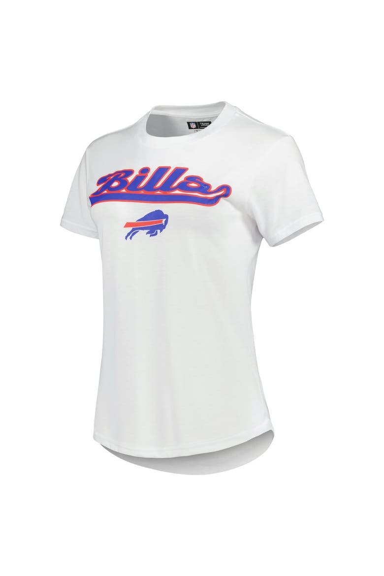 Women's Concepts Sport White/Charcoal Buffalo Bills Sonata T-Shirt & Leggings Sleep Set, Alternate, color, White