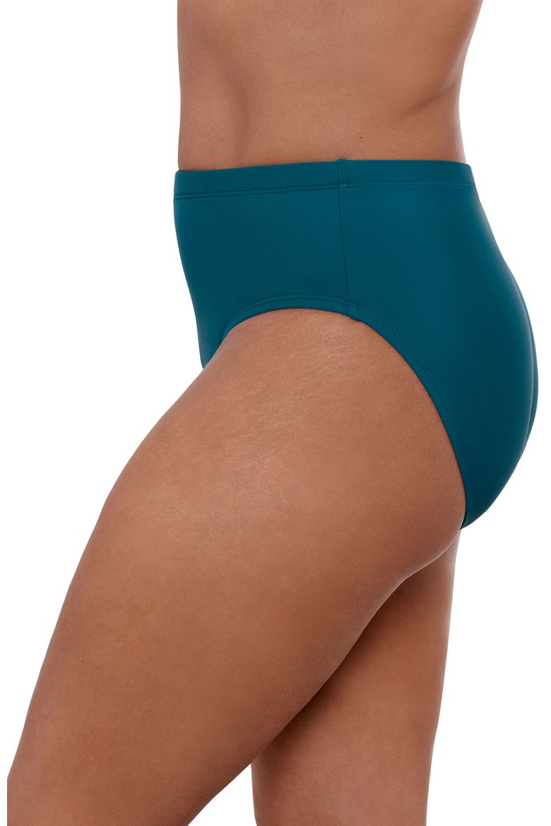 Mid Rise Tummy Control Brief Swimsuit Bottom, Alternate, color, Lagoon