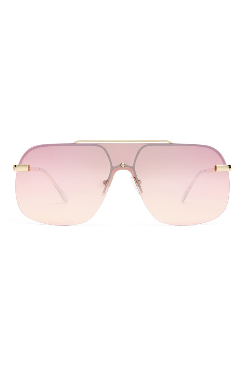 Venatici 137mm Aviator Sunglasses, Main, color, GOLD / ROSE GRAD MIRROR