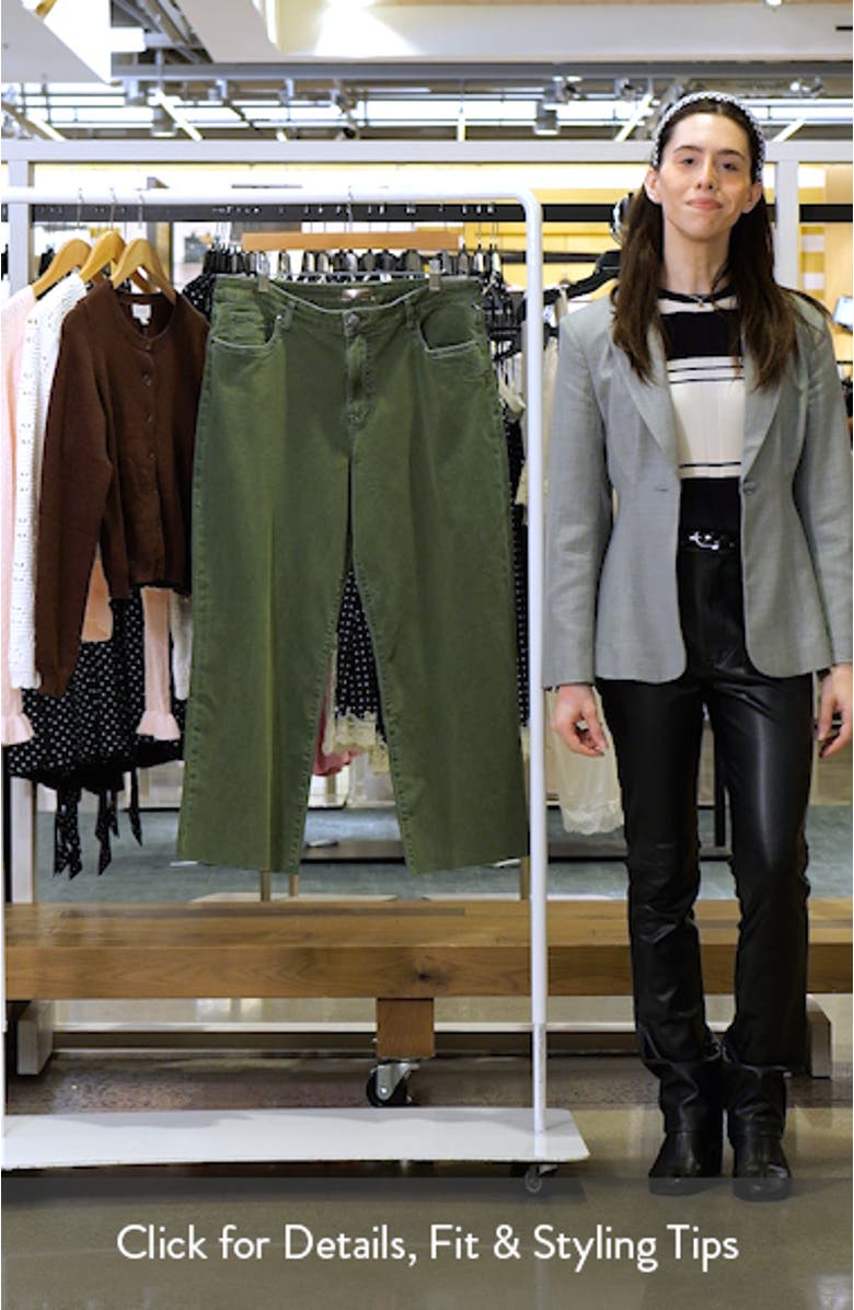 Raw Hem High Waist Ankle Wide Leg Jeans, sales video thumbnail