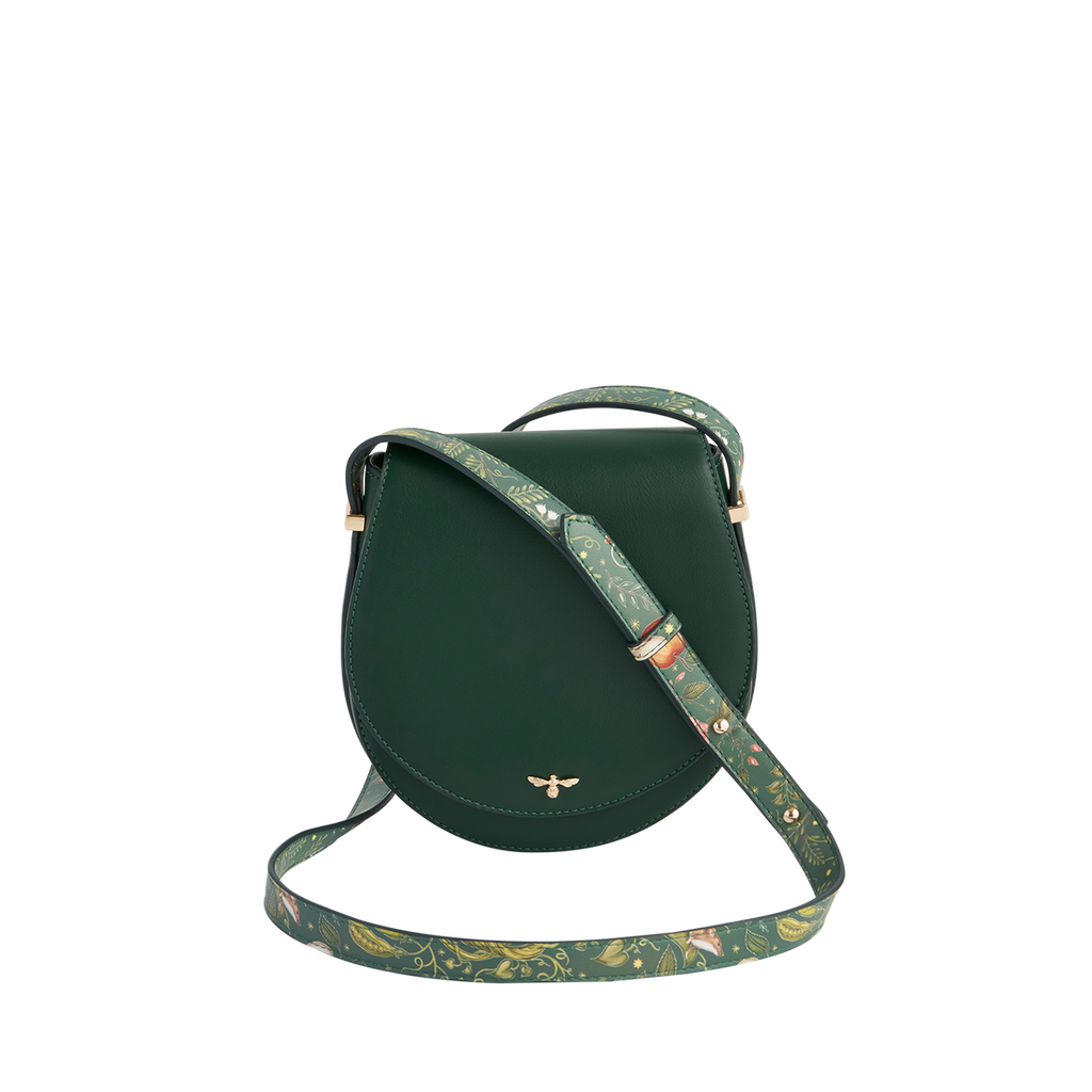 Fable England Into The Woods Green Saddle Bag In Green