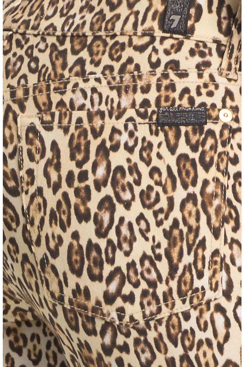 7 For All Mankind® 'The Slim Cigarette' Stretch Jeans, Alternate, color, CHEETAH PRINT