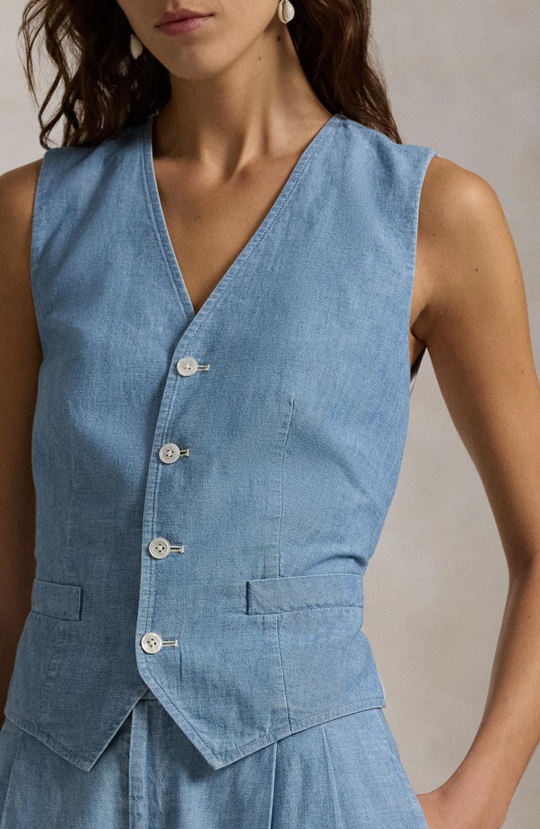 Polo Ralph Lauren Chambray Vest, Alternate, color,