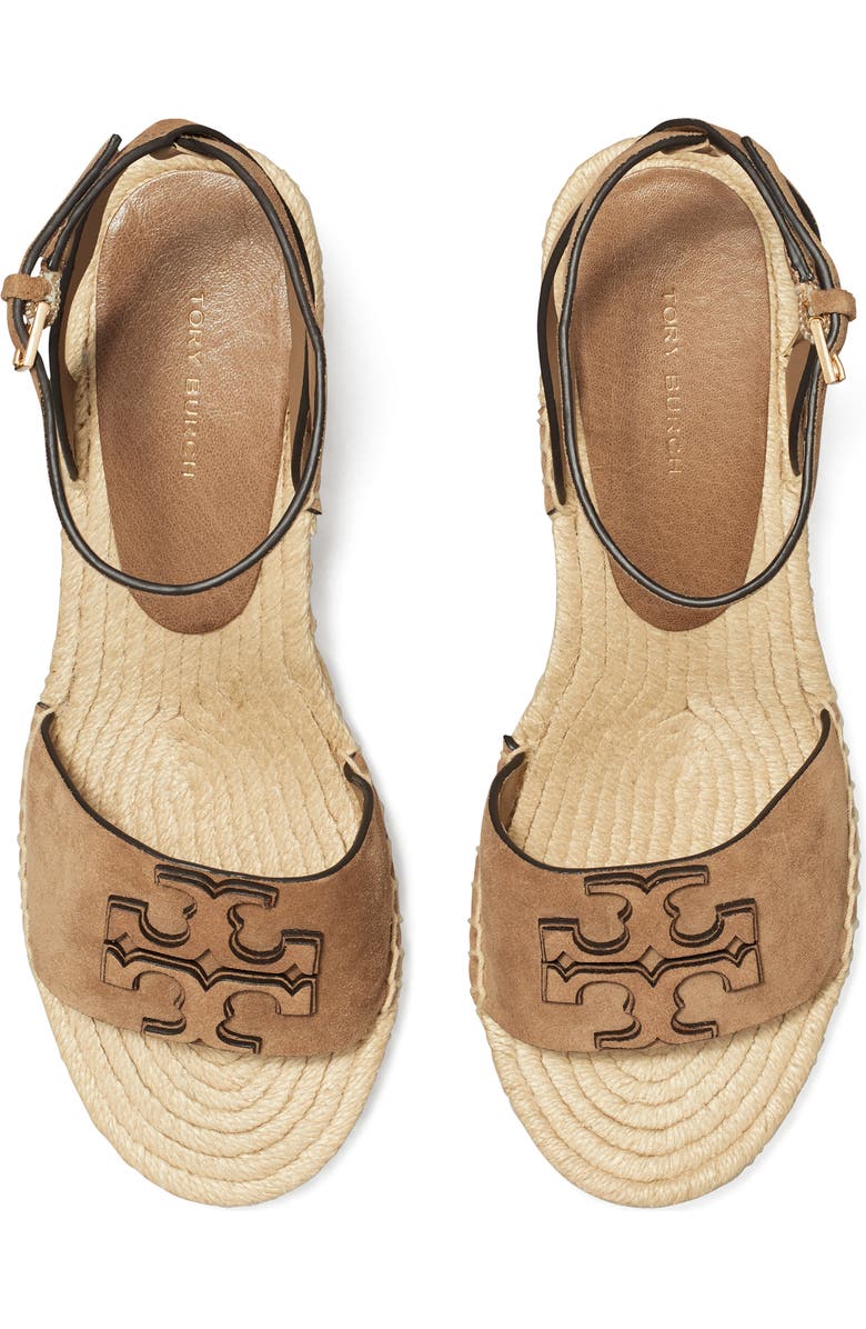 Tory Burch Ines Ankle Strap Espadrille Platform Wedge Sandal, Alternate, color, Ceramic Taupe