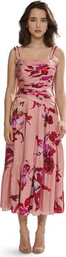AMUR Daniella Printed Viscose Midi