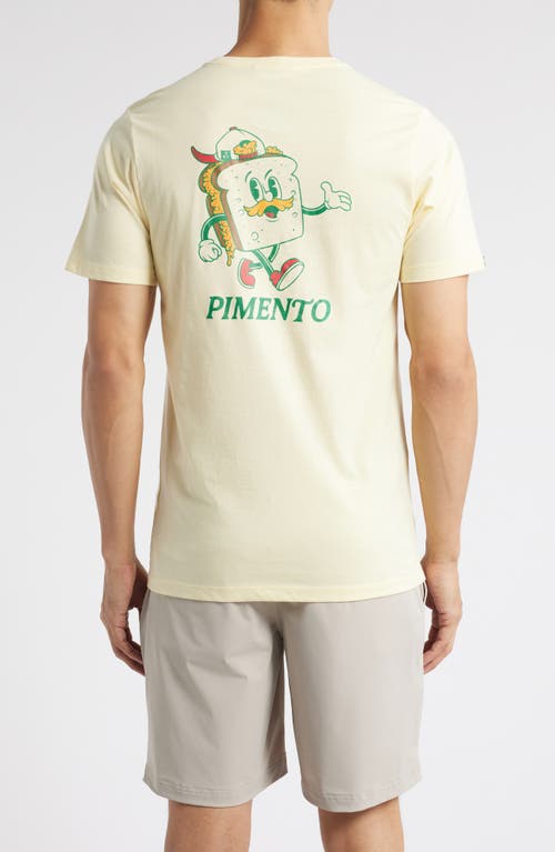 Swannies Cheese Cotton Blend Graphic T-shirt In Yellow