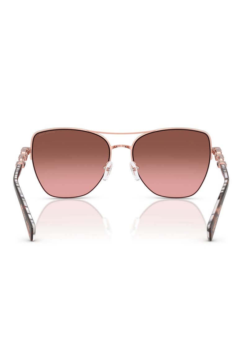 Dorado Beach 57mm Square Sunglasses, Alternate, color, ROSE GOLD SHINY / BROWN ROSE