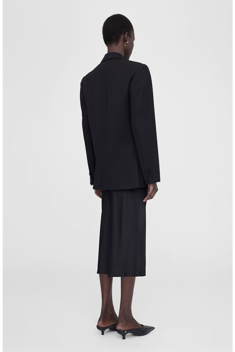 Bar Silk Skirt, Alternate, color, Black