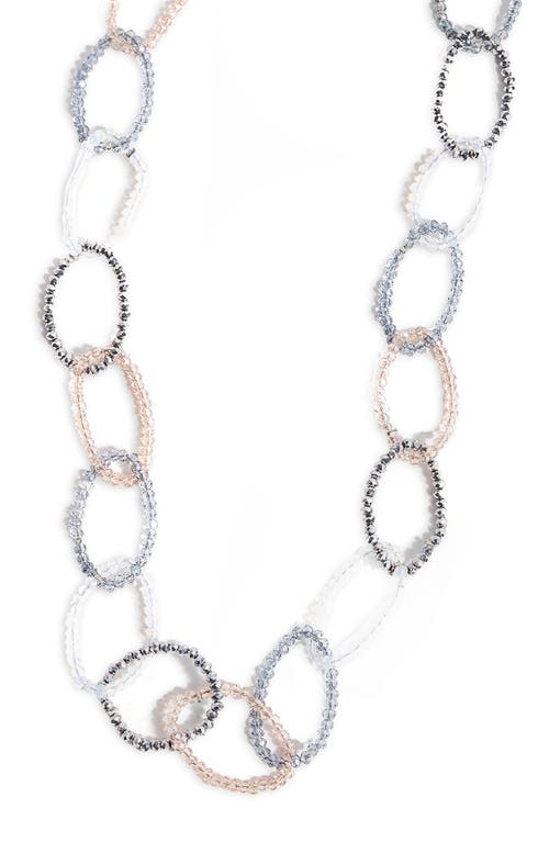 Saachi Sampark Beaded Oval Link Necklace In Multi