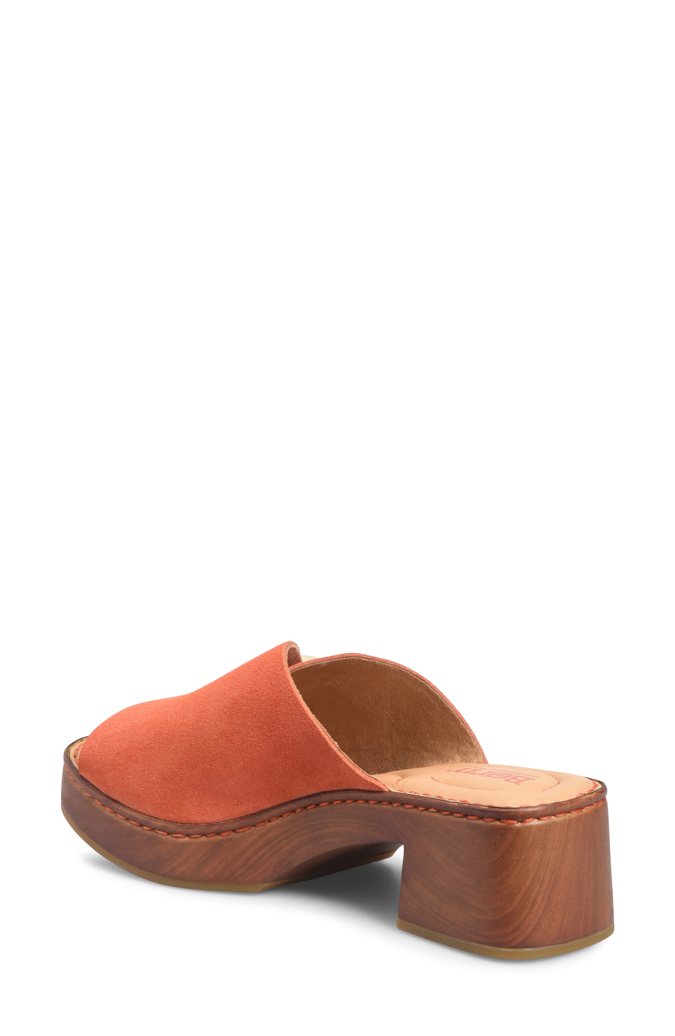 Bangle Platform Slide Sandal, Alternate, color, ORANGE SUEDE