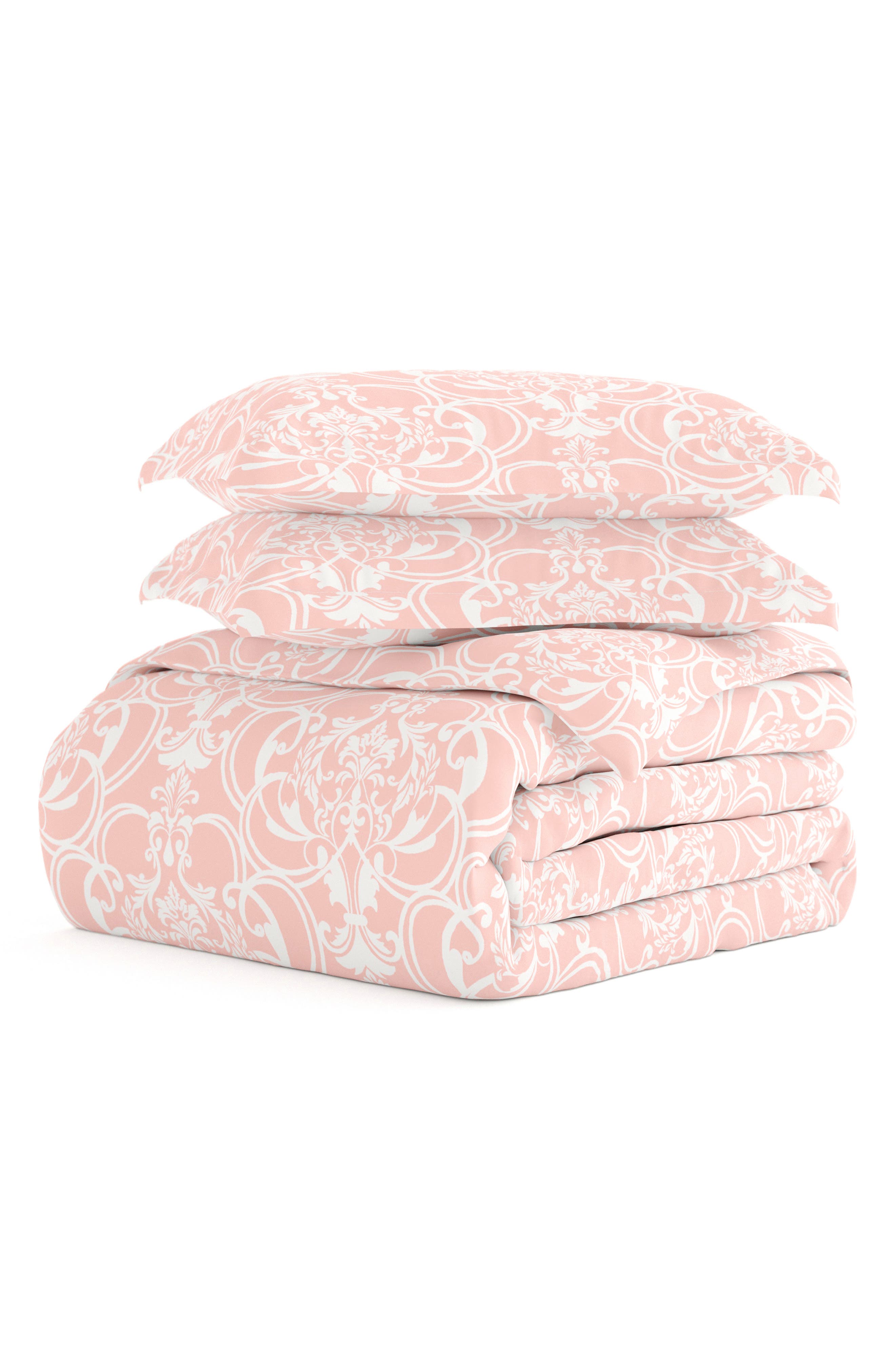 HOMESPUN Premium Ultra Soft Romantic Damask Pattern 3-Piece Duvet Cover Set