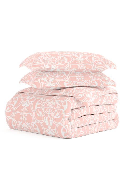 Premium Ultra Soft Romantic Damask Pattern 3-Piece Duvet Cover Set