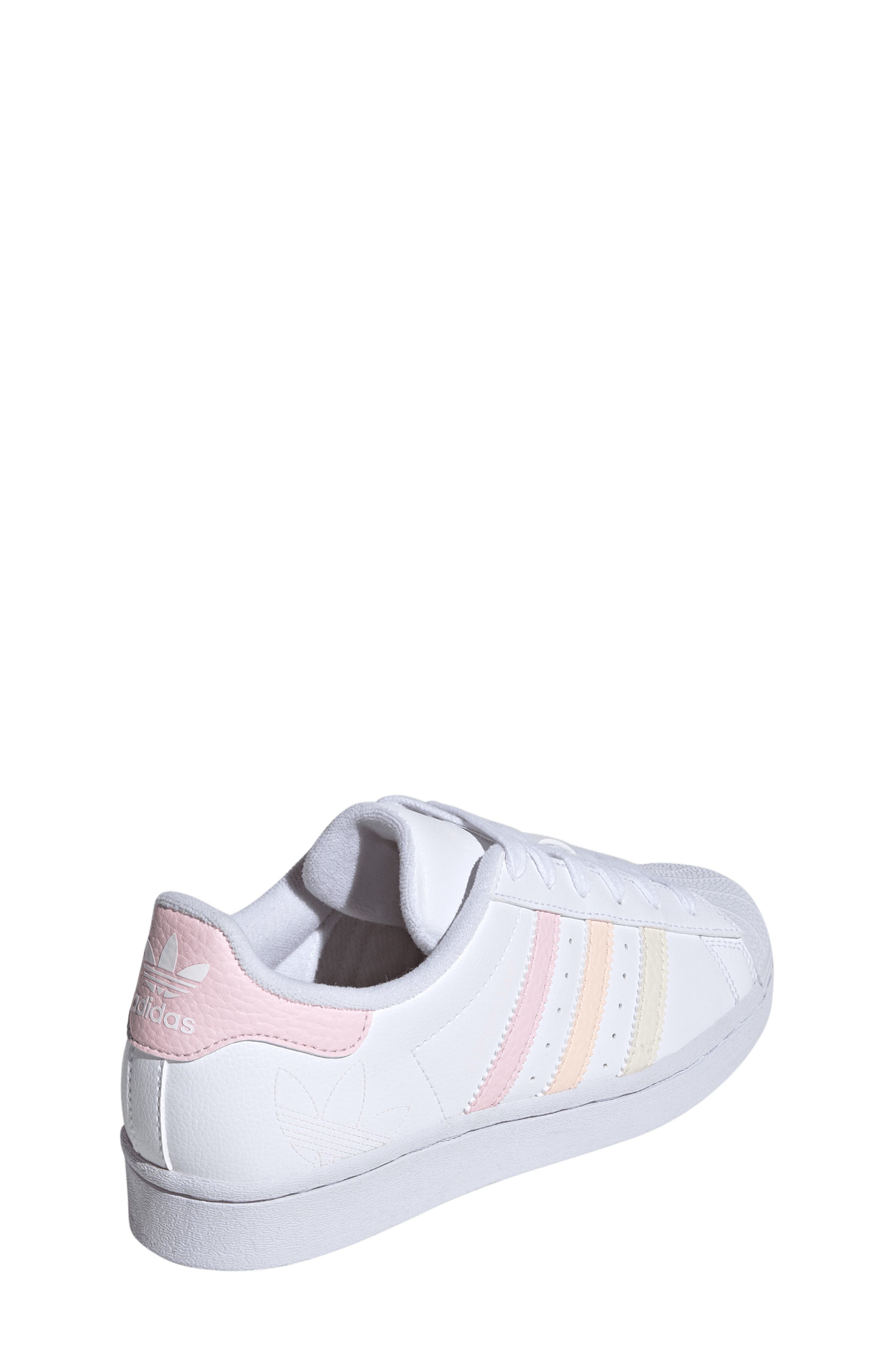 adidas Kids' Superstar Sneaker, Alternate, color, White/ Clear Pink