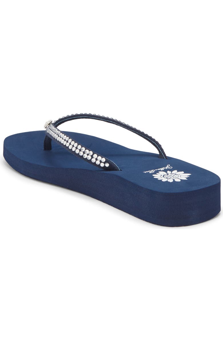 Yellow Box Premium Jello Platform Flip Flop, Alternate, color, Navy
