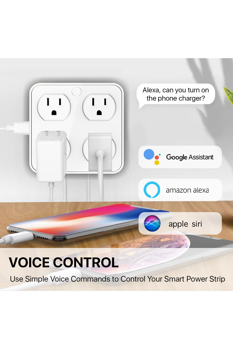Smart WiFi Wall Tap, Alternate, color, White