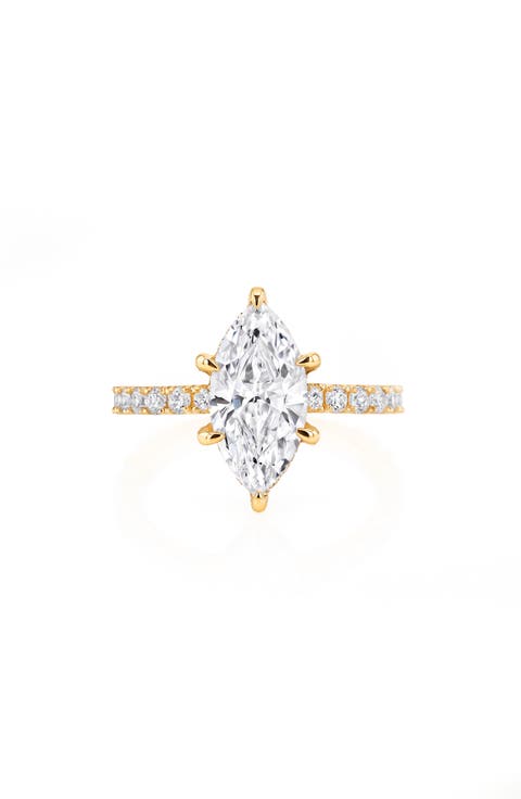 Marquise Pavé Cubic Zirconia Ring