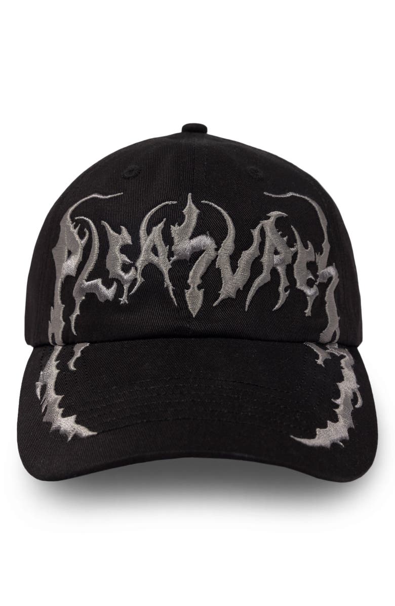 PLEASURES Claws Embroidered Adjustable Baseball Cap, Main, color, Black