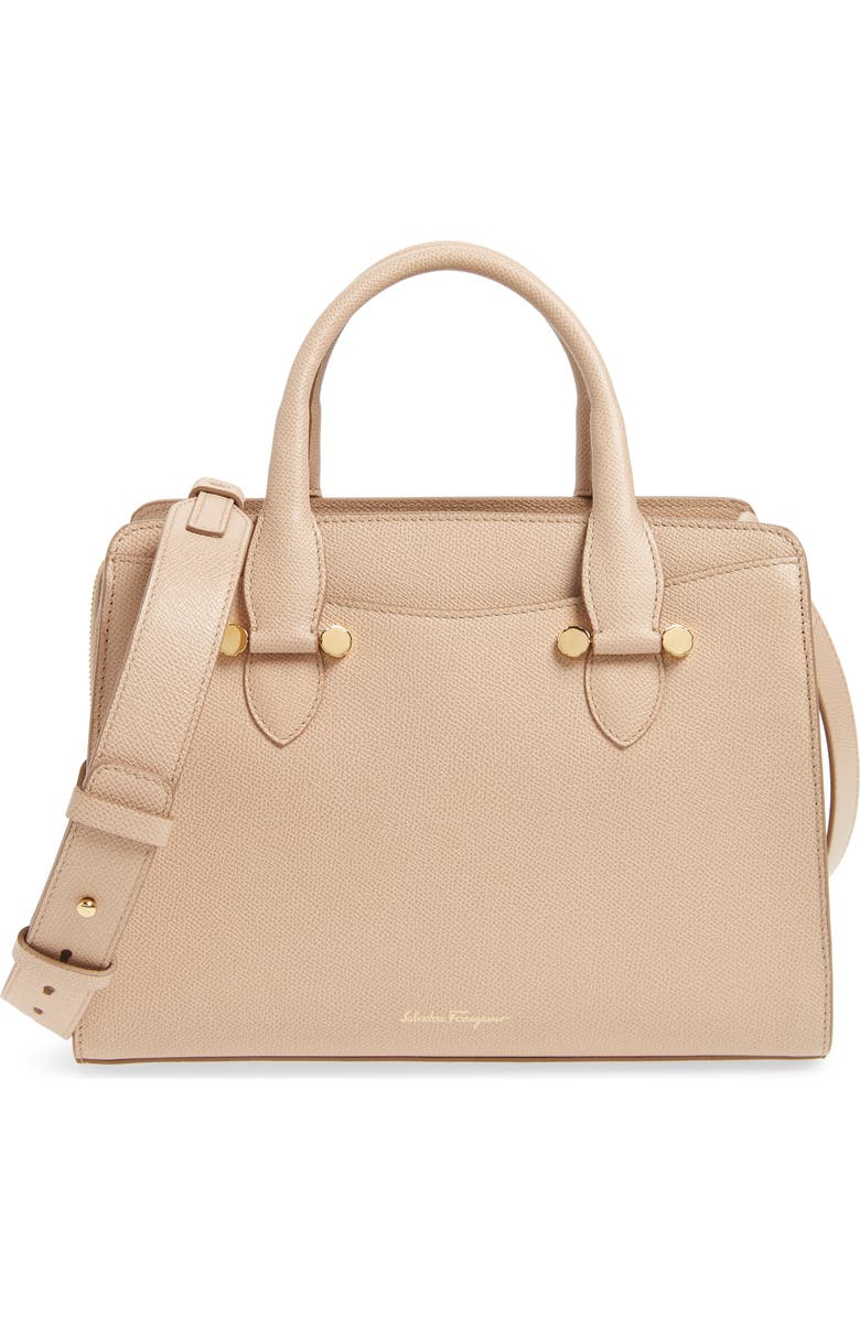 FERRAGAMO Salvatore Ferragamo Small Today Leather Satchel, Main, color,