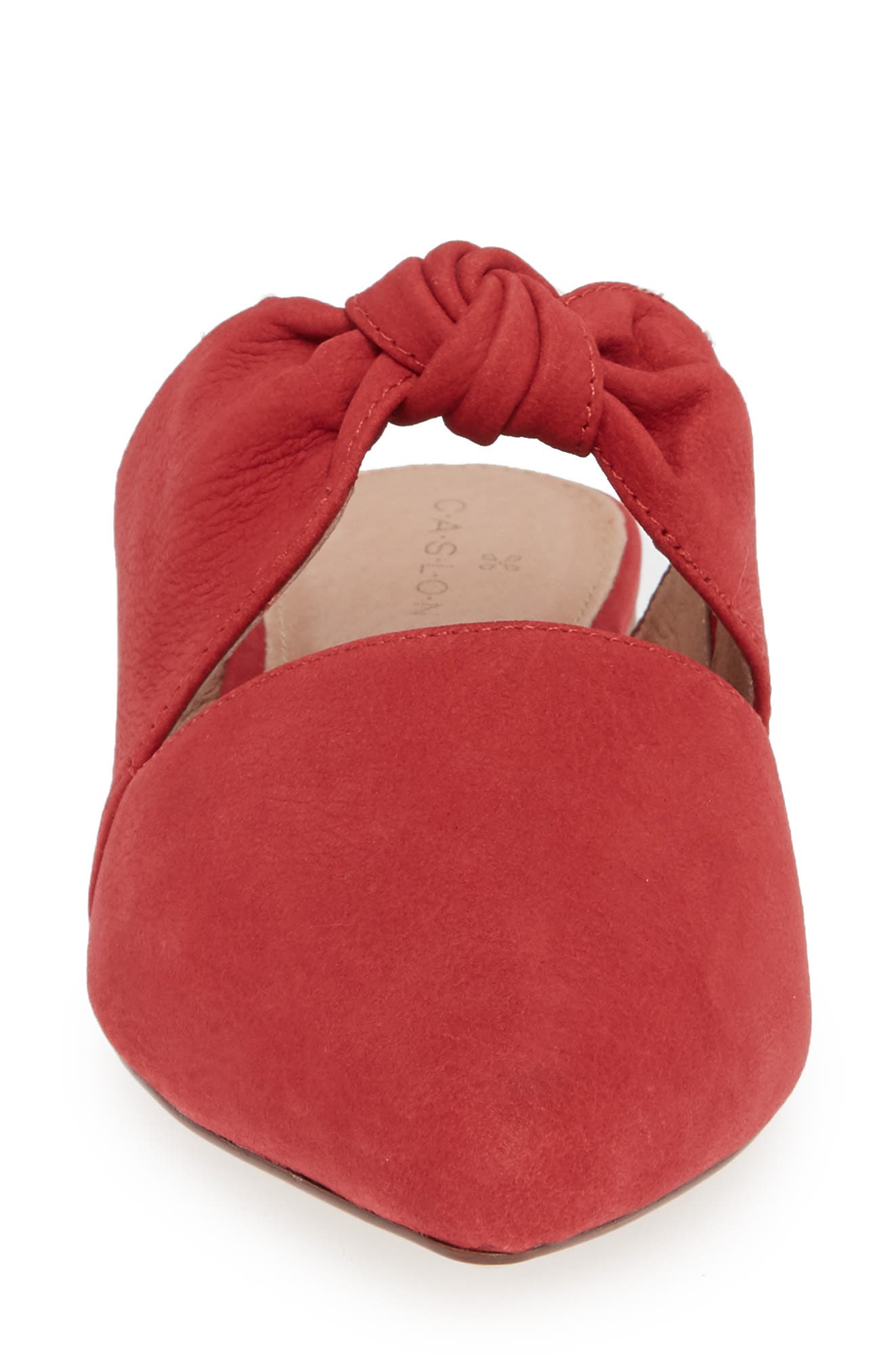Luke Knotted Mule, Alternate, color, RED NUBUCK