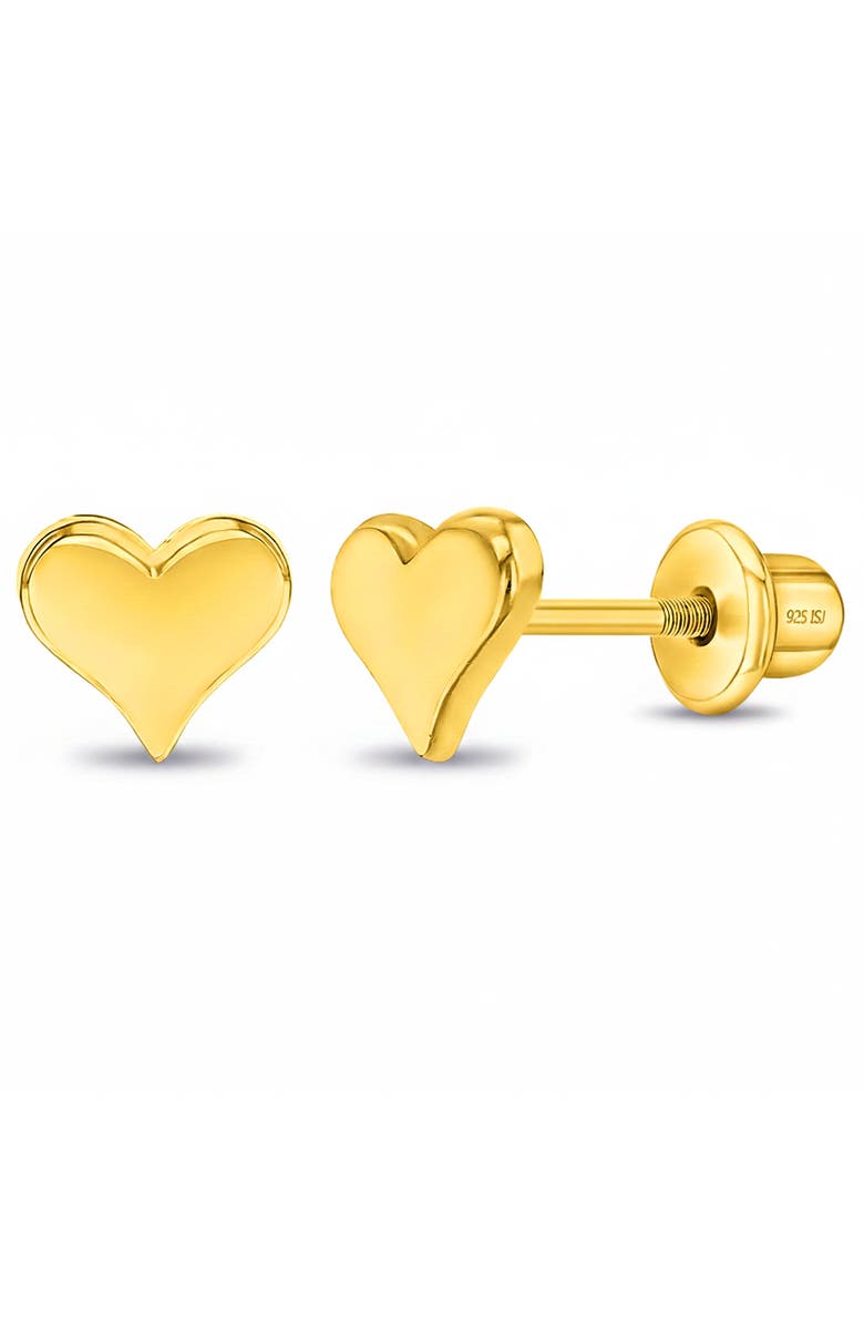 In Season Jewelry Tiny Polished Heart Earrings, Main, color, Gold