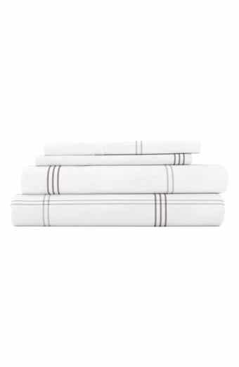 HOMESPUN Premium Checkered 4-Piece Flannel Bed Sheet Set