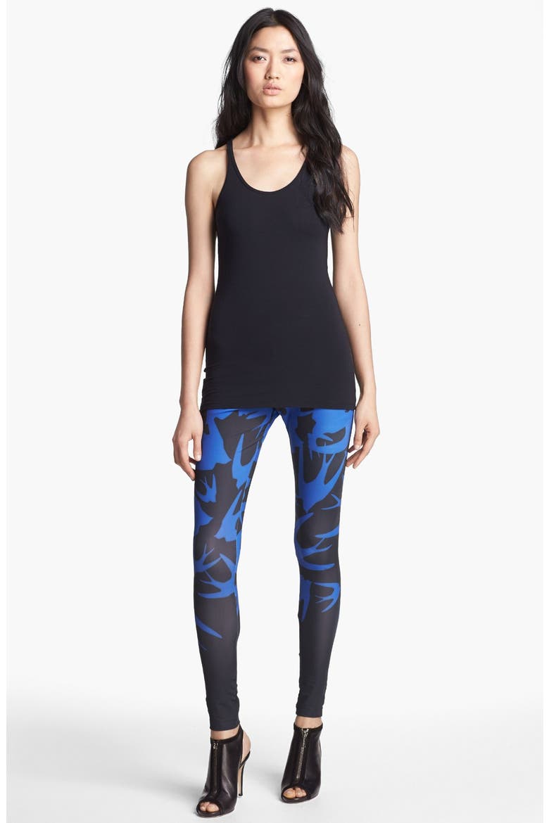 by Alexander McQueen Print Leggings, Alternate, color, NAVY/ COBALT