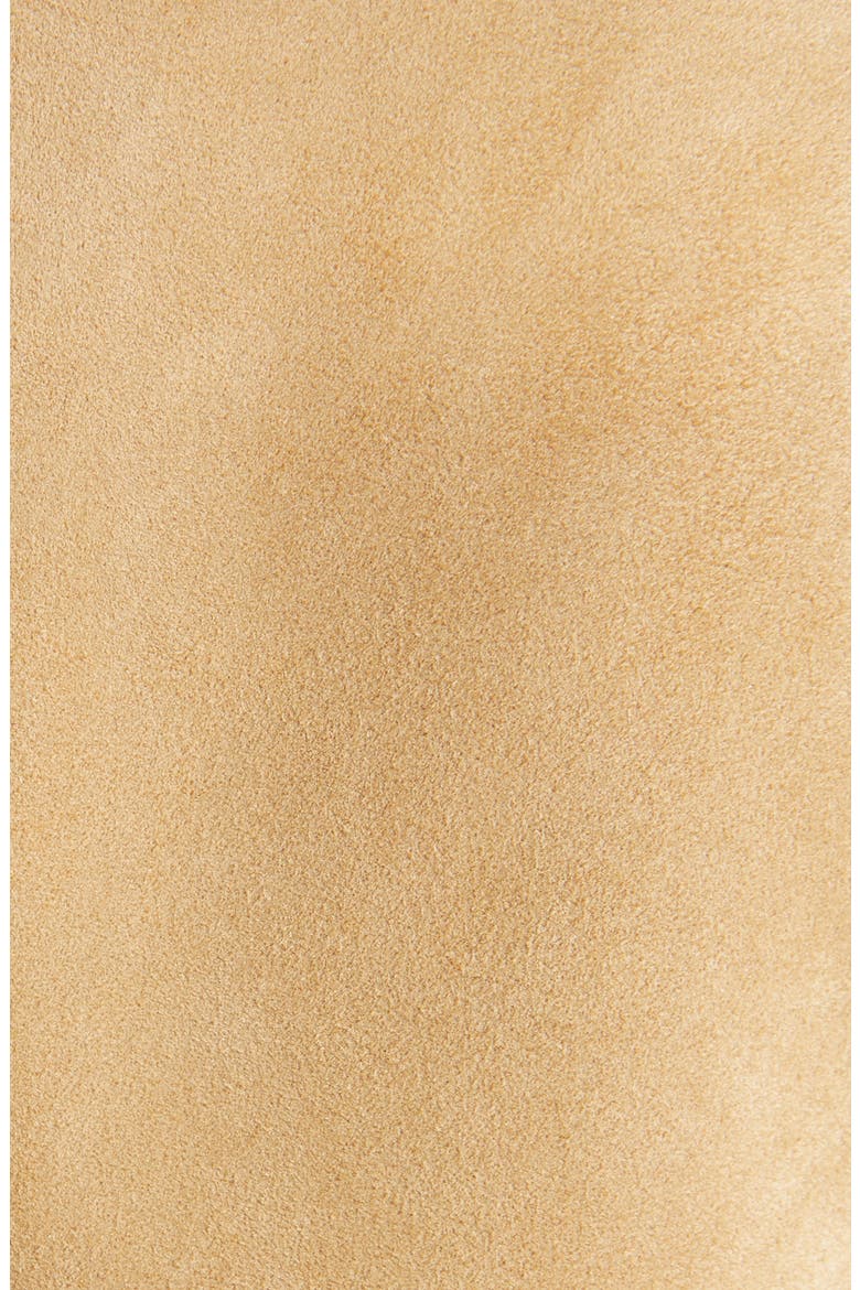 Double Breasted Lambskin Suede Trench Coat, Alternate, color, WARM SAND