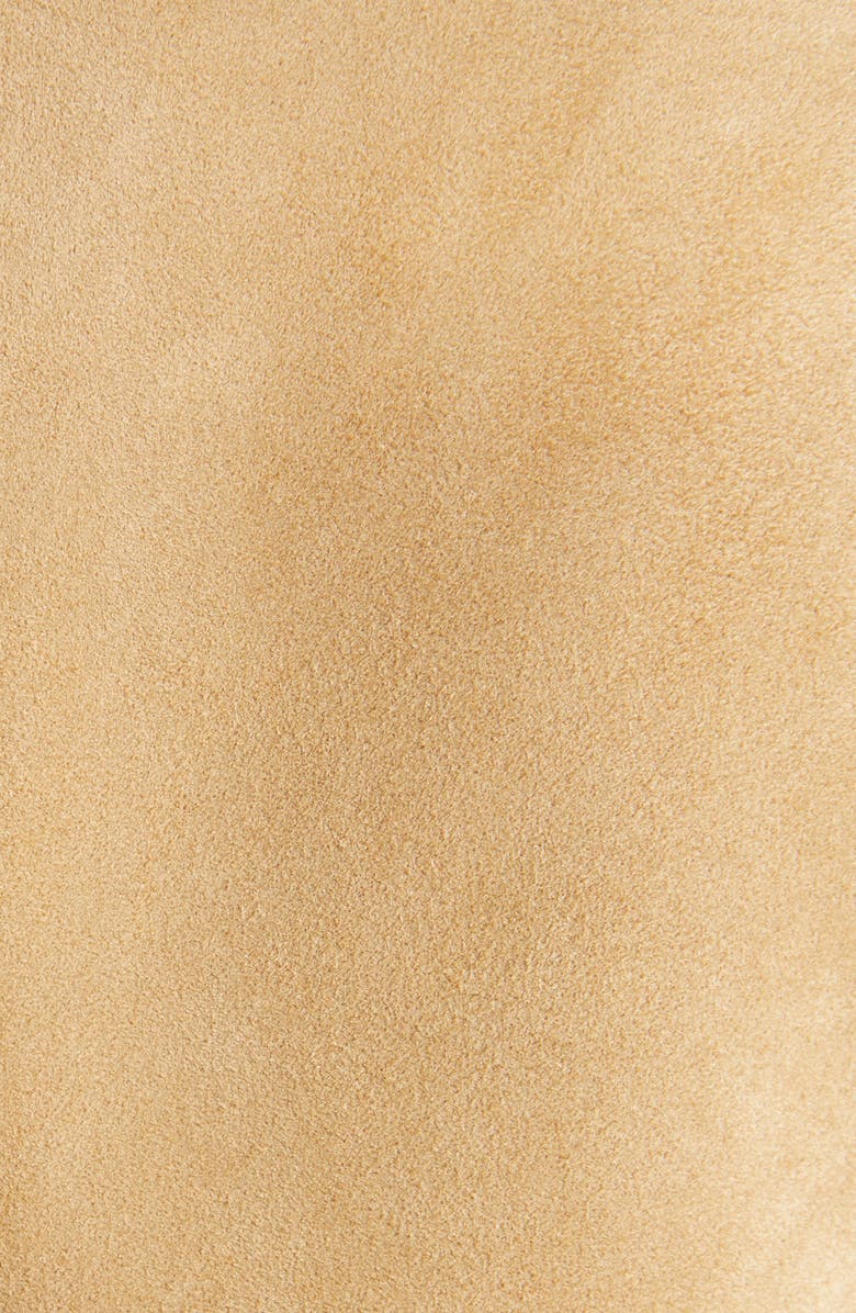 TOM FORD Double Breasted Lambskin Suede Trench Coat, Alternate, color, Warm Sand