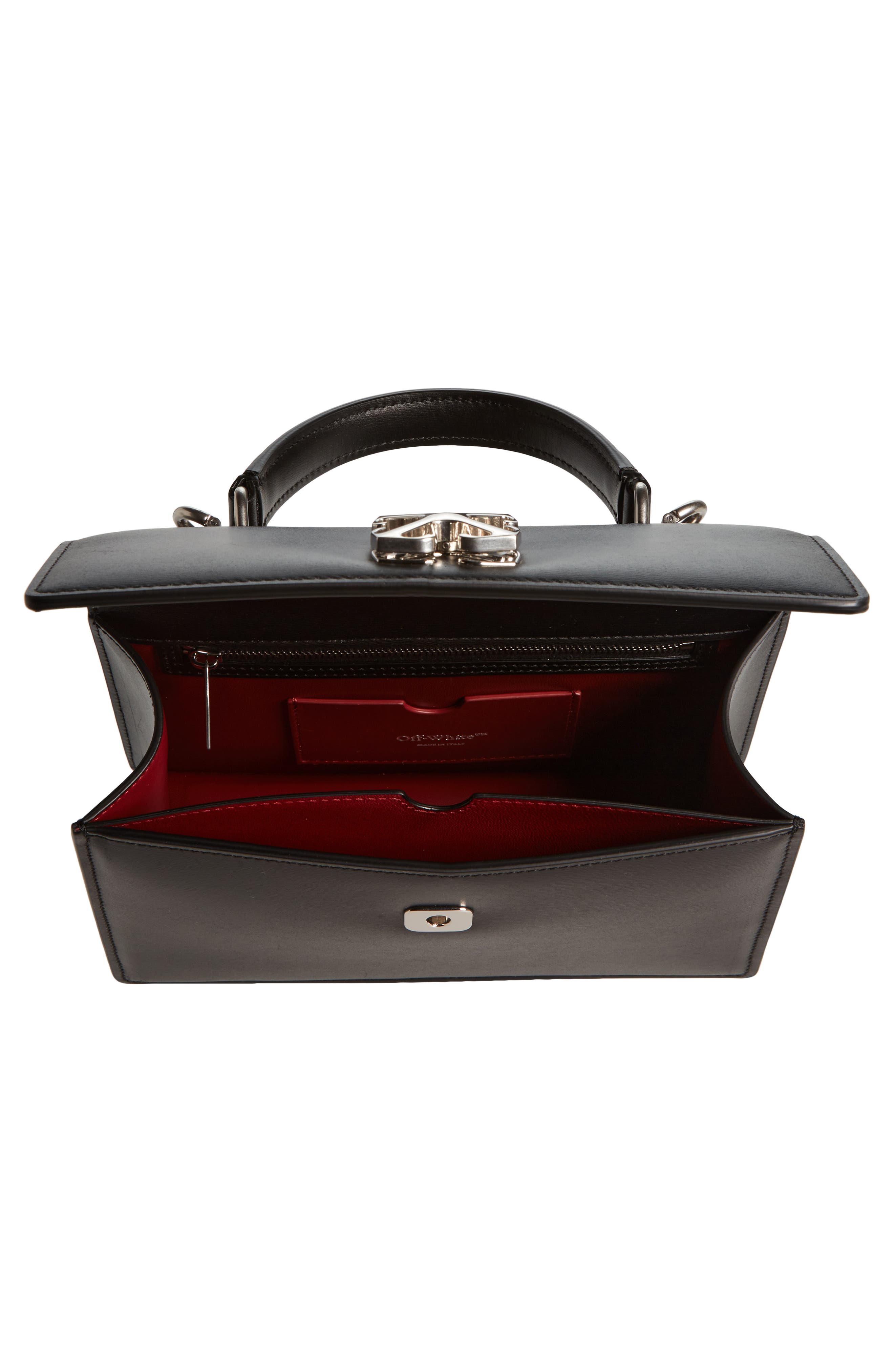 Off-White Jitney 1.4 Leather Top Handle Bag, Alternate, color, 