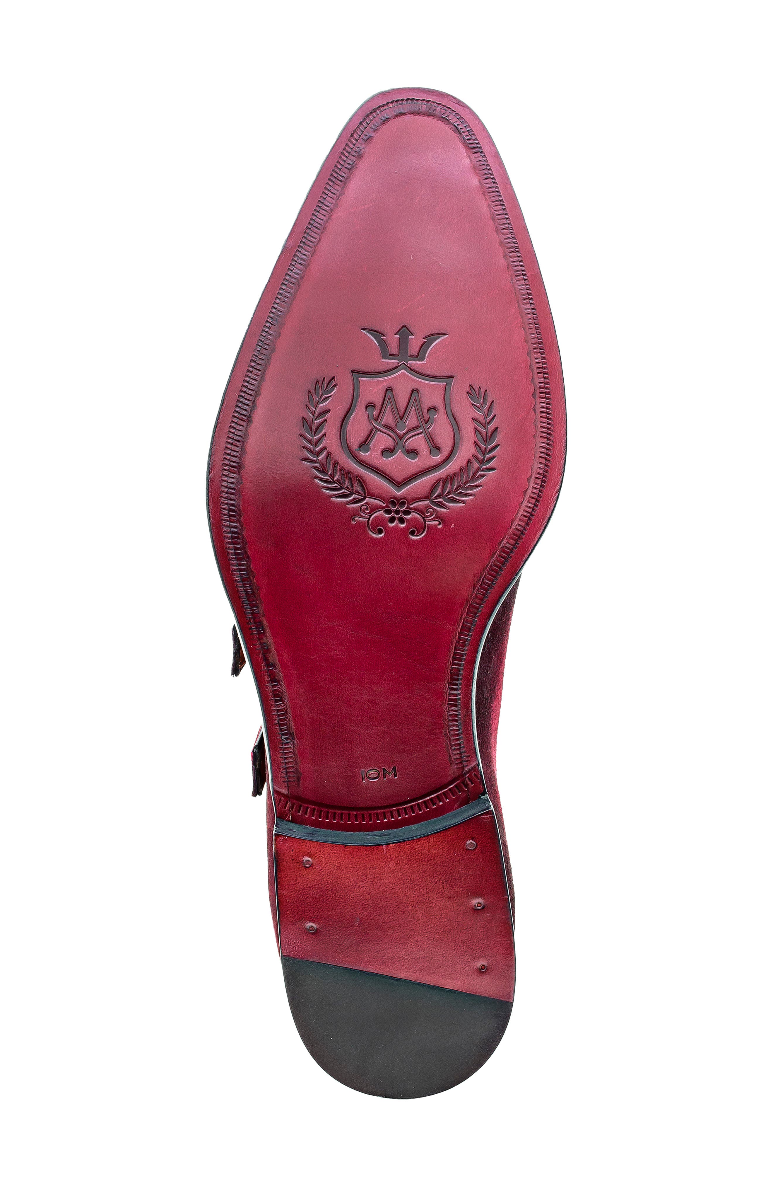 Cascade Double Monk Shoe, Alternate, color, WINE