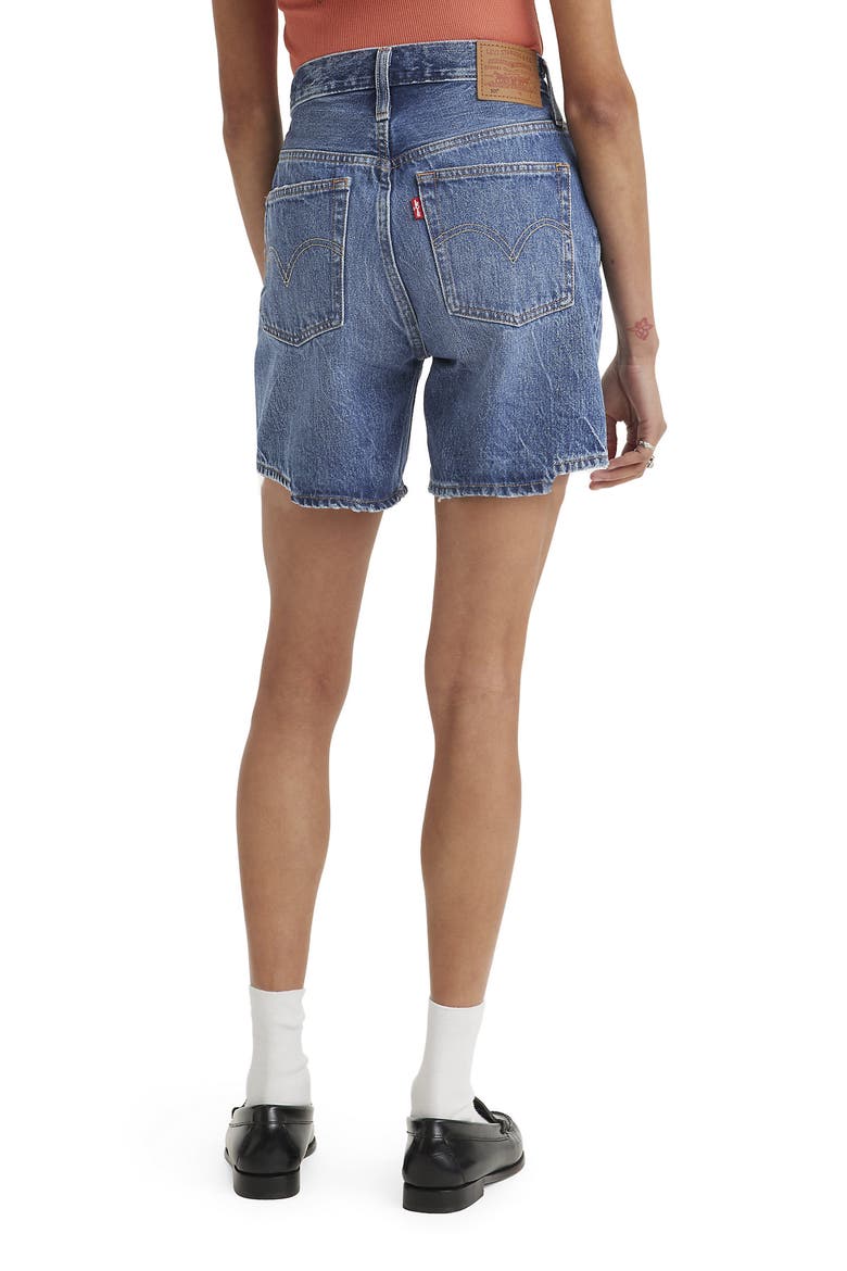 501® Mid Thigh Denim Shorts, Alternate, color, BLUE BEAUTY