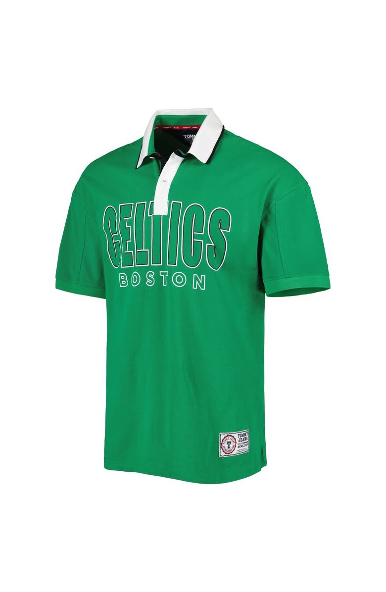 TOMMY JEANS Men's Tommy Jeans Kelly Green Boston Celtics Stanley Pique Polo, Alternate, color, 