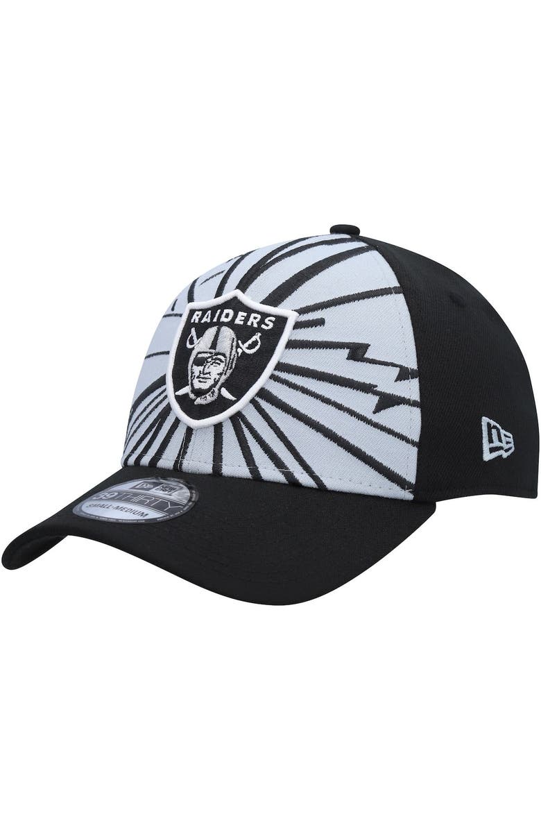 New Era Men's New Era Gray/Black Las Vegas Raiders Shattered 39THIRTY Flex Hat, Main, color, 