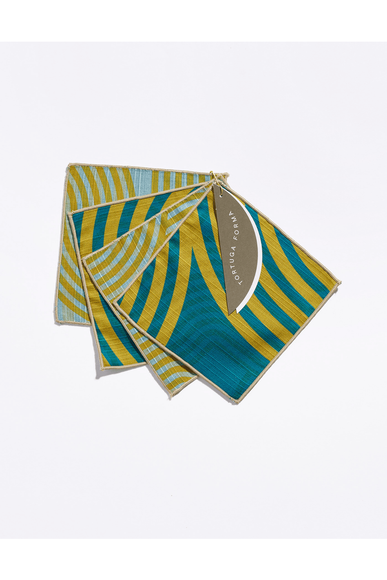Comb Cocktail Napkins Set of 4, Main, color, PERIDOT
