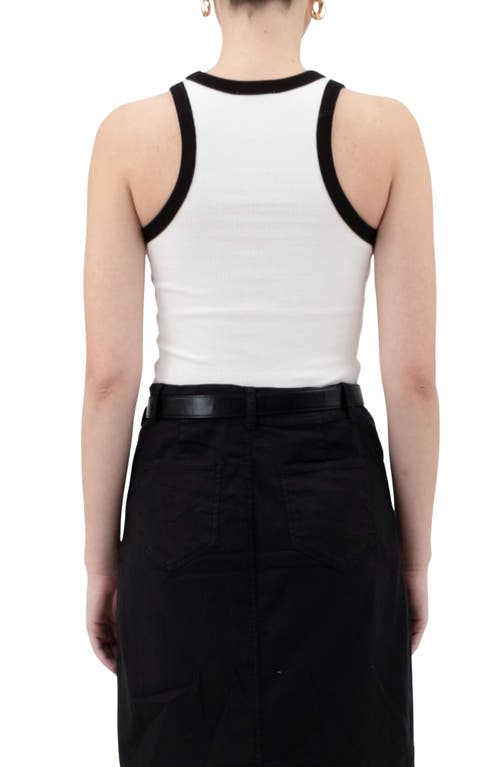 BLU PEPPER BLU PEPPER CONTRAST TRIM RACERBACK TANK 