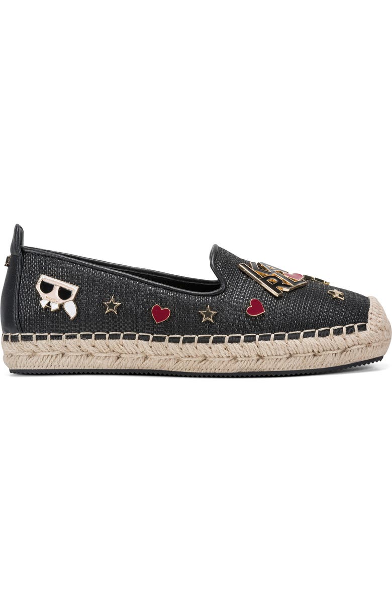 KARL LAGERFELD PARIS Malvie Espadrille Flat, Alternate, color, Black
