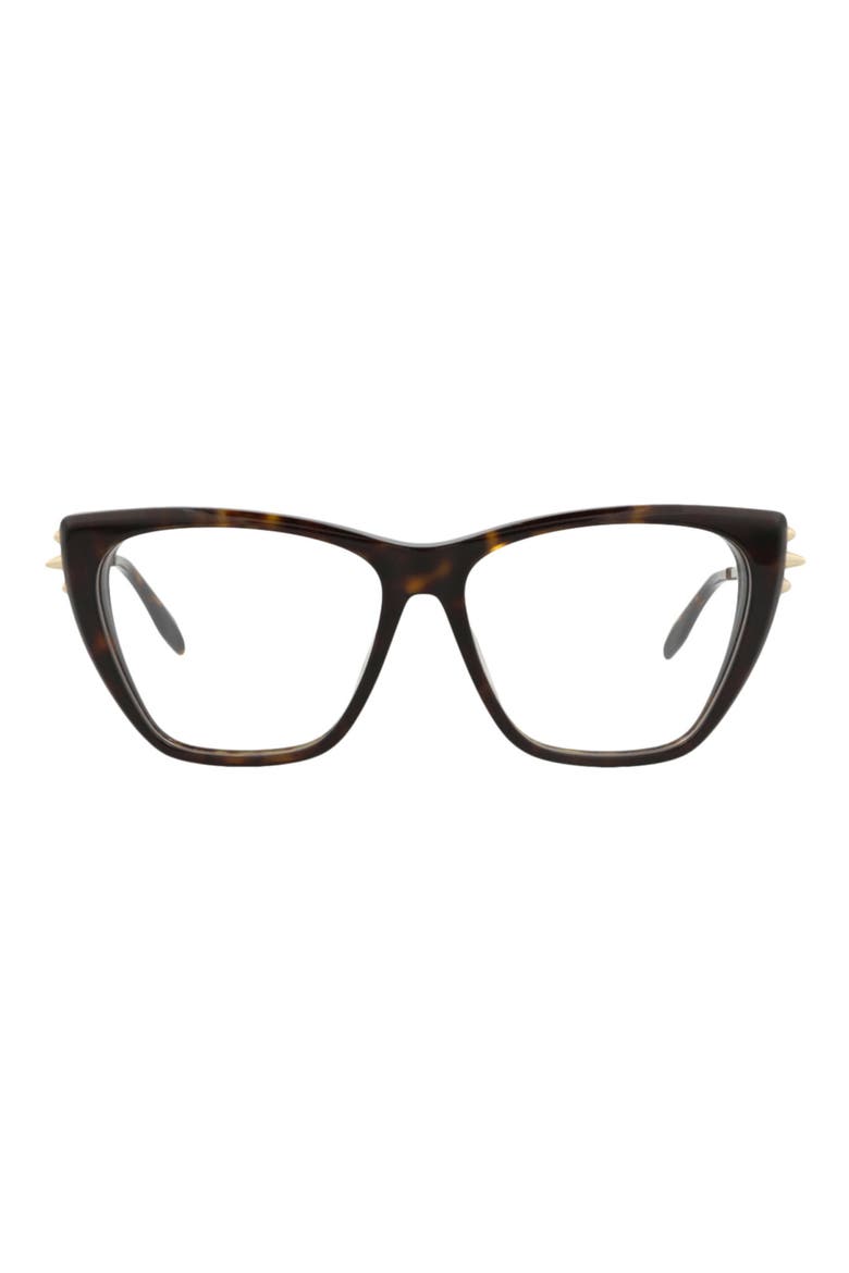 55mm Cat Eye Optical Glasses, Main, color, HAVANA GOLD TRANSPARENT