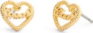 COACH Logo Heart Stud Earrings