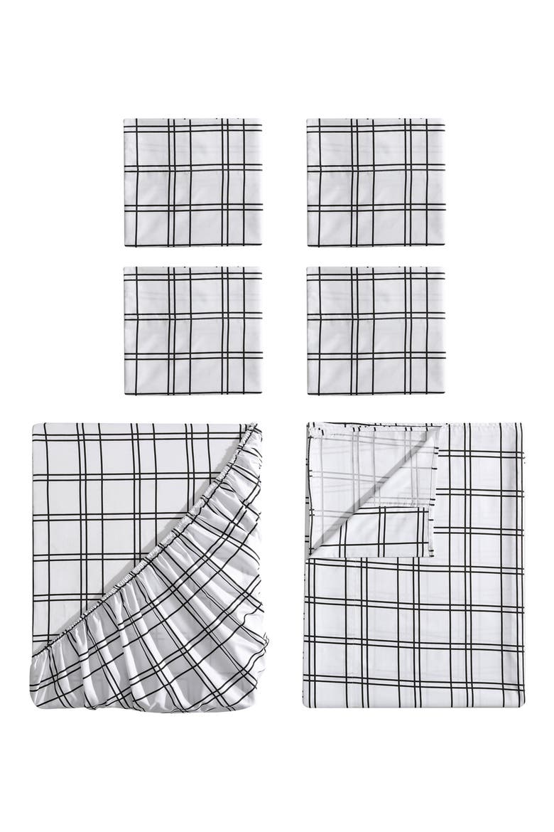 Portfolio Malo Sheet Set, Main, color, WHITE/ BLACK