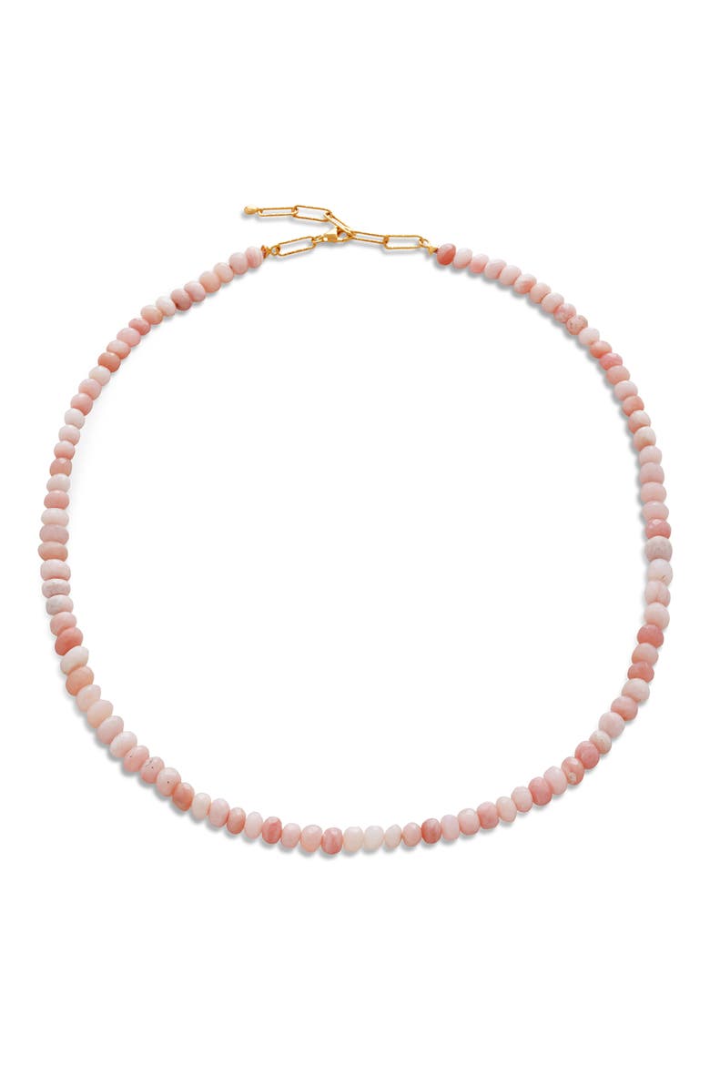 Love Opal Bead Necklace, Main, color, 18CT GOLD VERMEIL/ SS